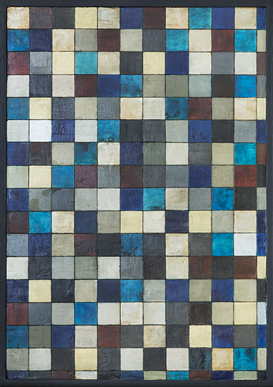 Tanya Bonello, 177 Squares 27 rectangles 605x420mm, gypsum and oil on board, 2014