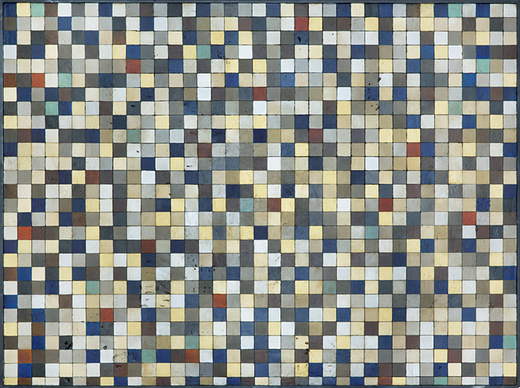 Tanya Bonello, iInfinity infinitude 1015x1360mm, gypsum, aluminium paint and oil on board, 2014