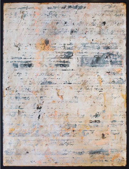 Tanya Bonello, Cipher, 600x450mm, gypsum, silver leaf and oil on board, 2012