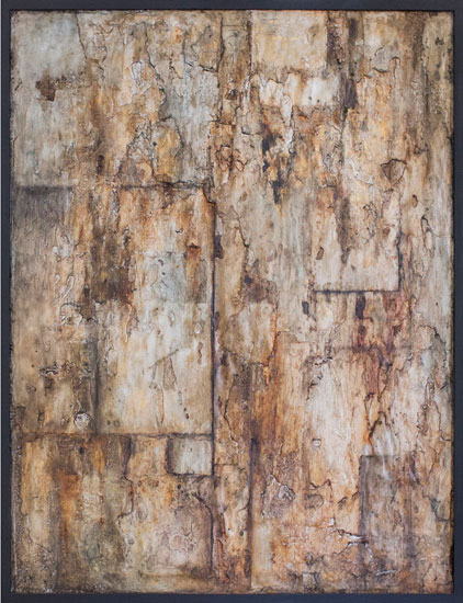 Tanya Bonello, Passage of time, 600x450mm, gypsum, paper and oil on board, 2009