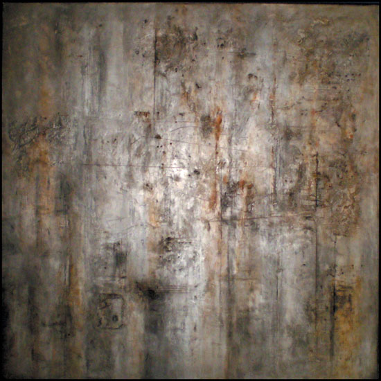 Tanya Bonello,Terra incognita, 1000x1000mm, gypsum and oil on board, 2009