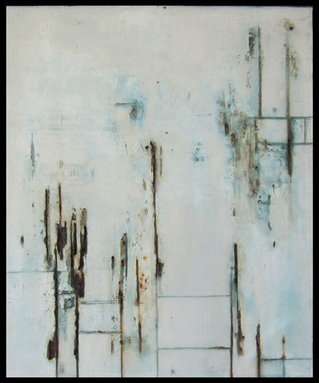 Tanya Bonello, Shallows of the deep no3, 580x475mm, gypsum and oil on board, 2011