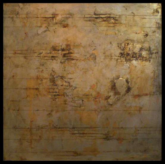 Tanya Bonello, 3 Ages of Mankind no10, 600x450mm, gypsum, silver leaf, gold leaf, copper leaf and oil on board, 2010