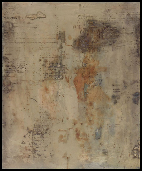 Tanya Bonello, Vestige series, No 45, 600x450mm, gypsum and oil on board, 2004 