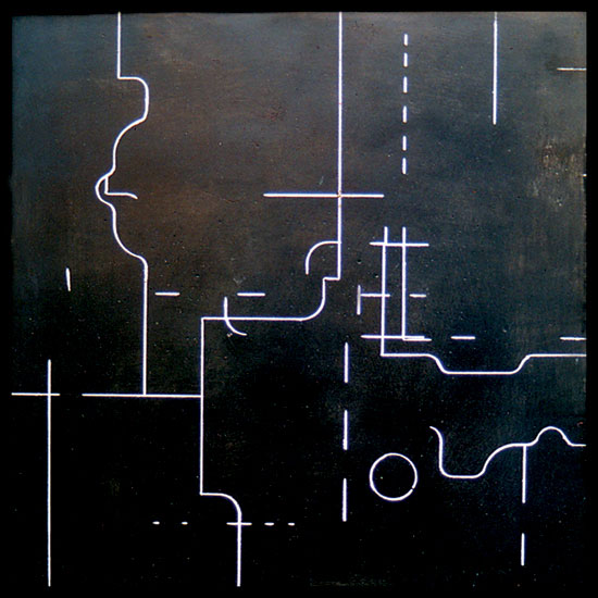 Tanya Bonello, Epyllion, 1000x1000mm, gypsum and oil on board, 2013