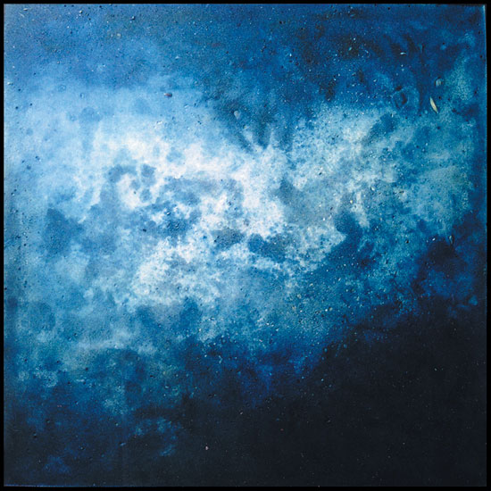 Tanya Bonello, Homage series, Once under the sea, 1000x1000mm, gypsum and oil on board, 2002