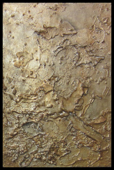 Tanya Bonello, In the beginning, 305x455mm, resin, latex, wax and oil on board, 1995